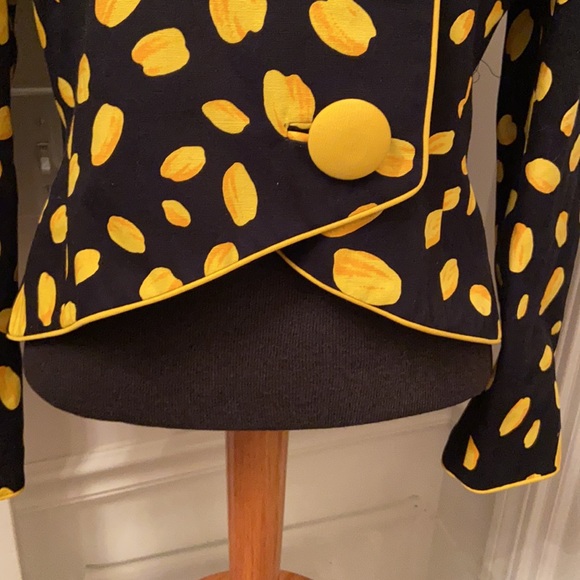 68 E Strauss Vintage Blazer & Scarf sz 8 jck p2p 18 21L - Picture 7 of 15